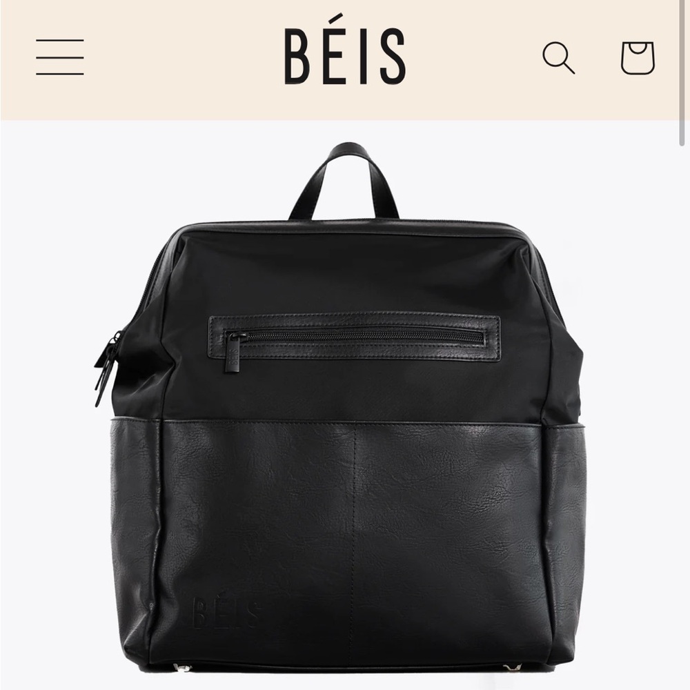 NWT beis diaper backpack in black